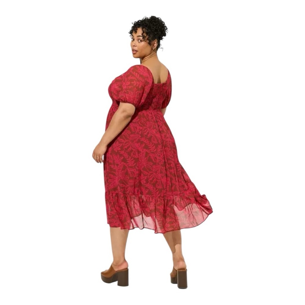 Torrid Tea Length Smocked Bodice A-Line Dress Size 3X - Picture 4 of 7